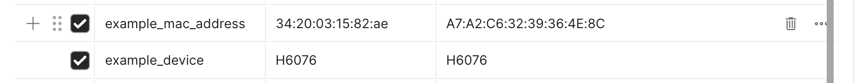 mac address and model