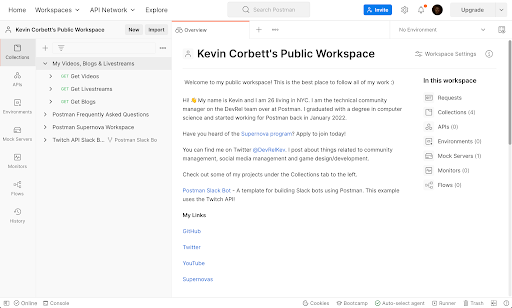 Postman Public Workspace