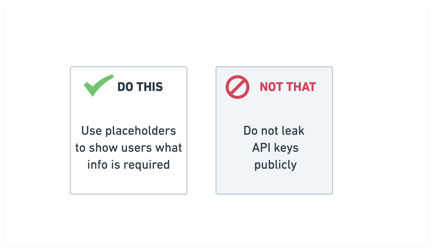 Do not leak your API keys publicly