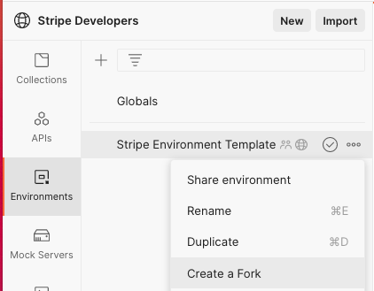 Fork environment